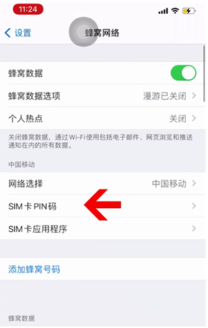 广宁苹果14维修网分享如何给iPhone14的SIM卡设置密码 