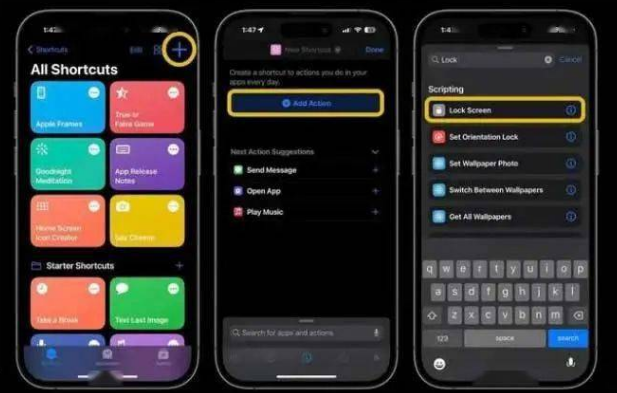 广宁苹果14锁屏维修店分享iPhone14升级iOS16.4后如何创建锁屏快捷方式 
