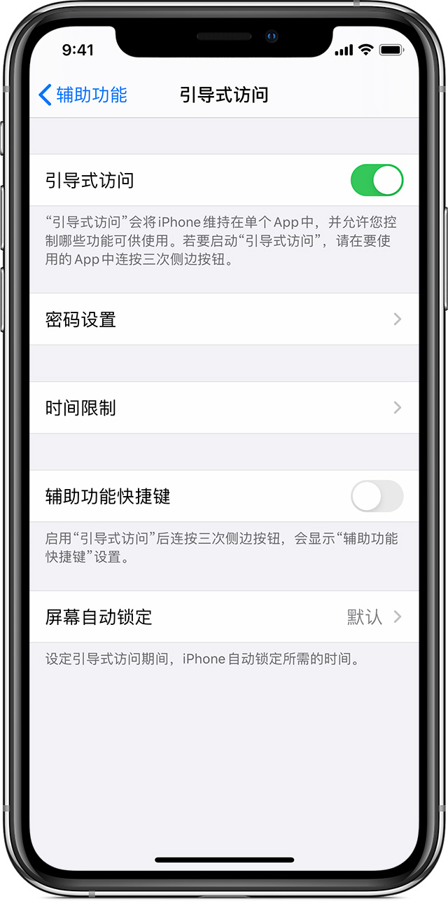 广宁苹果手机维修分享如何在 iPhone 上退出引导式访问 