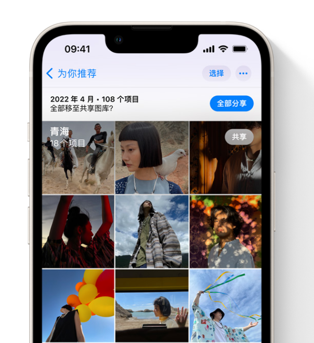 广宁苹果维修网点分享在 iPhone 上使用共享图库 